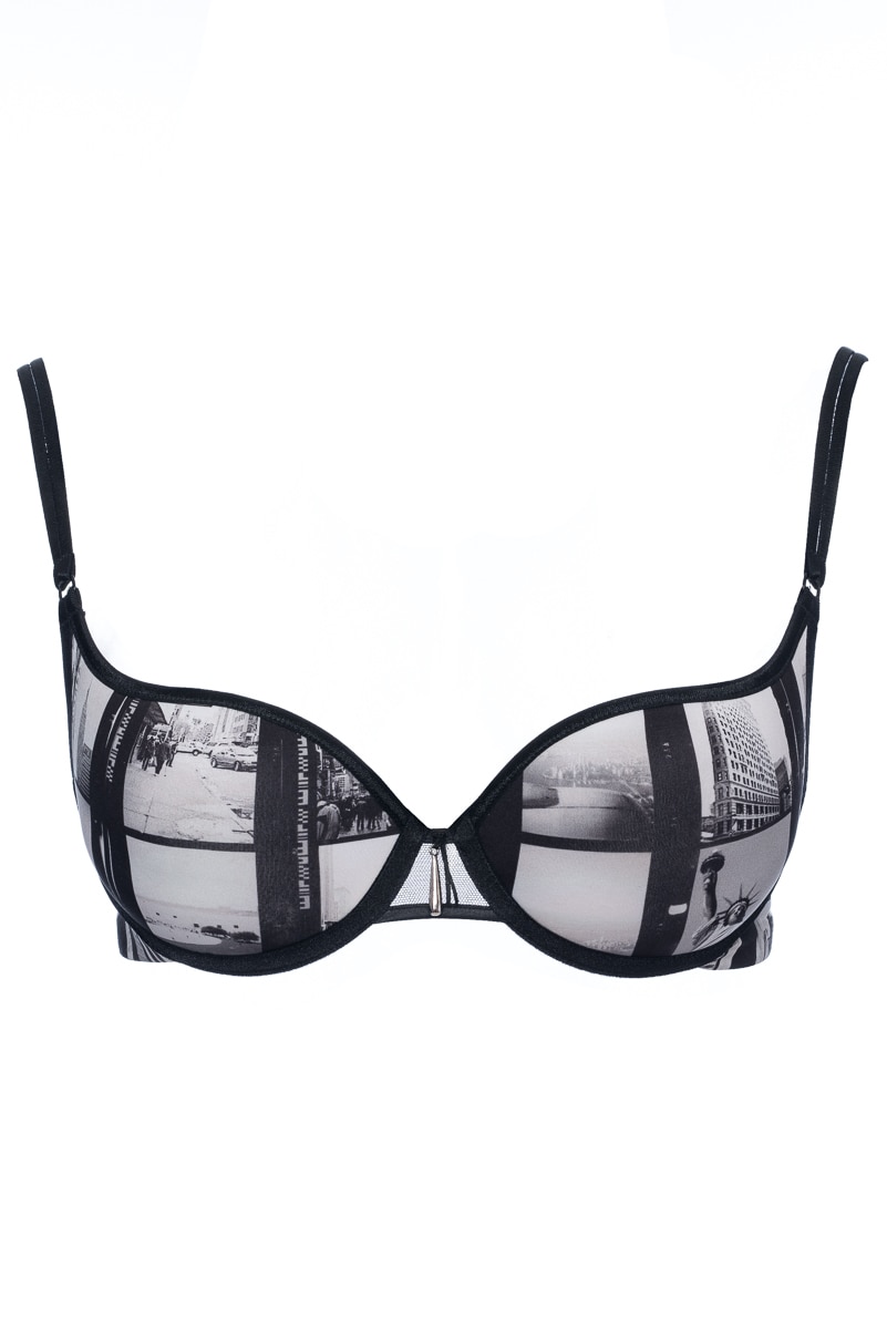 Sutien cu burete subtire si microfibra din colectia frantuzeasca de Lux, Bon-Bon Manhattan