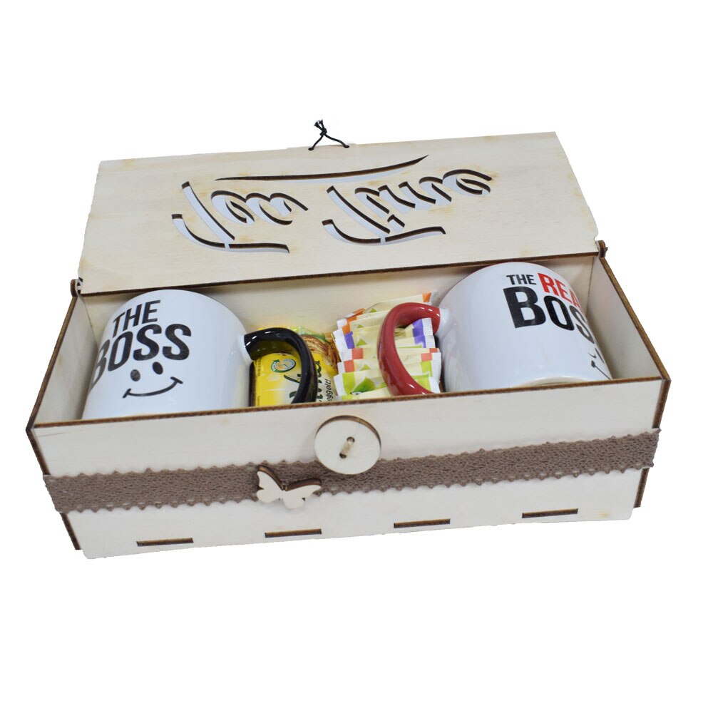 Pachet Cadou in Cutie Tea Time din Lemn