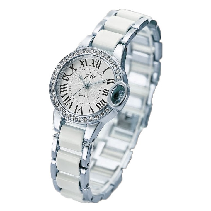 Ceas jw Dama Quartz Casual Elegant Silver, PN999846SR, curea din metal (zale), afisaj Analog