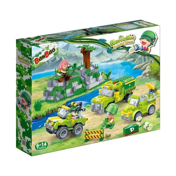 Set de constructie multicolor Ban Bao 948 piese, Paul Paul Bing, baza principala