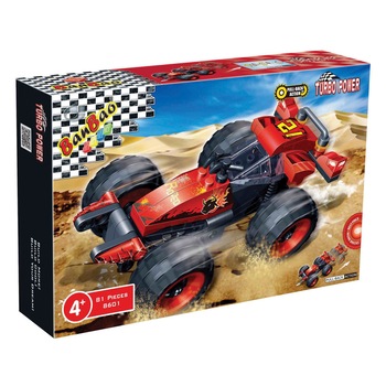 Set de constructie multicolor Ban Bao 81 piese, Masina Rodeo Set de constructie multicolor Ban Bao 81 piese, Masina Rodeo