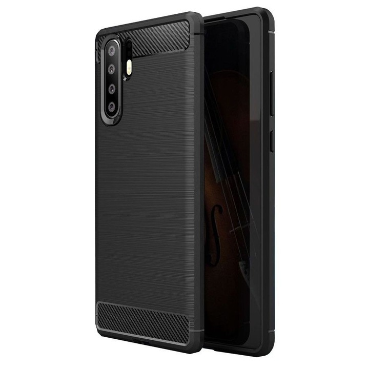 Husa TPU Carbon Huawei P30 PRO spate, Black