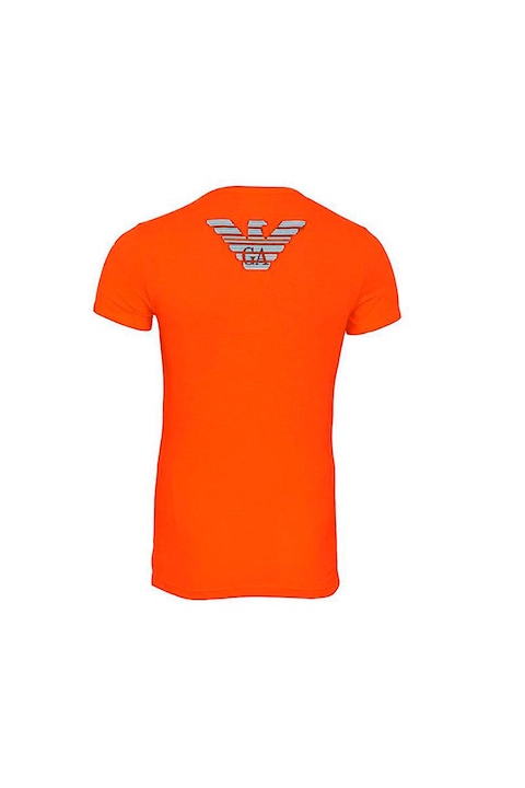 Мъжка тениска Emporio Armani, с къси ръкави, V-образно деколте, Оранжев, L 16228439 2-67-6