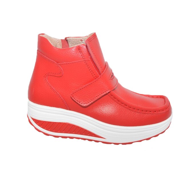 Gheata Ama cu talpa ortopedica,piele naturala,D&J Exclussive, Rosu