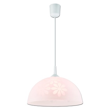 Lustra Plexa Modern, Alb, model flori, 1 x 60 W, E27 Lustra Plexa Modern, Alb, model flori, 1 x 60 W, E27