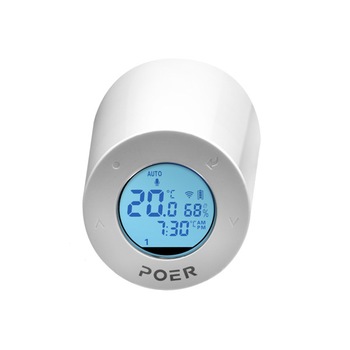 Cap termostatic POER Smart cu control din internet, cu comanda pornit-oprit centrala si control vocal Google Home si Alexa Cap termostatic POER Smart cu control din internet, cu comanda pornit-oprit centrala si control vocal Google Home si Alexa