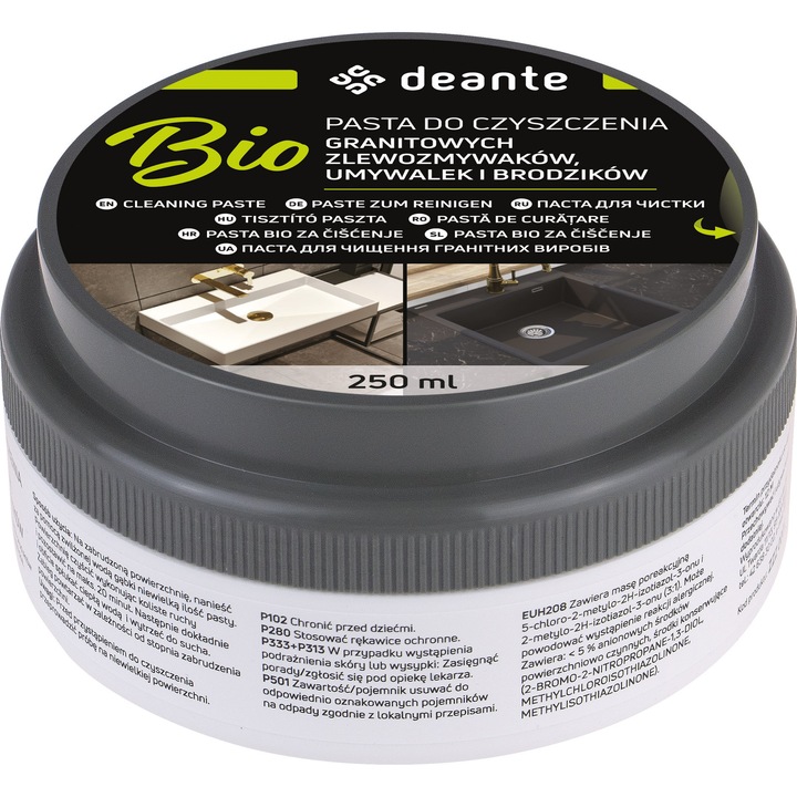 Solutie pasta pentru curatarea chiuvetelor din granit, BIO, 250 g, Deante
