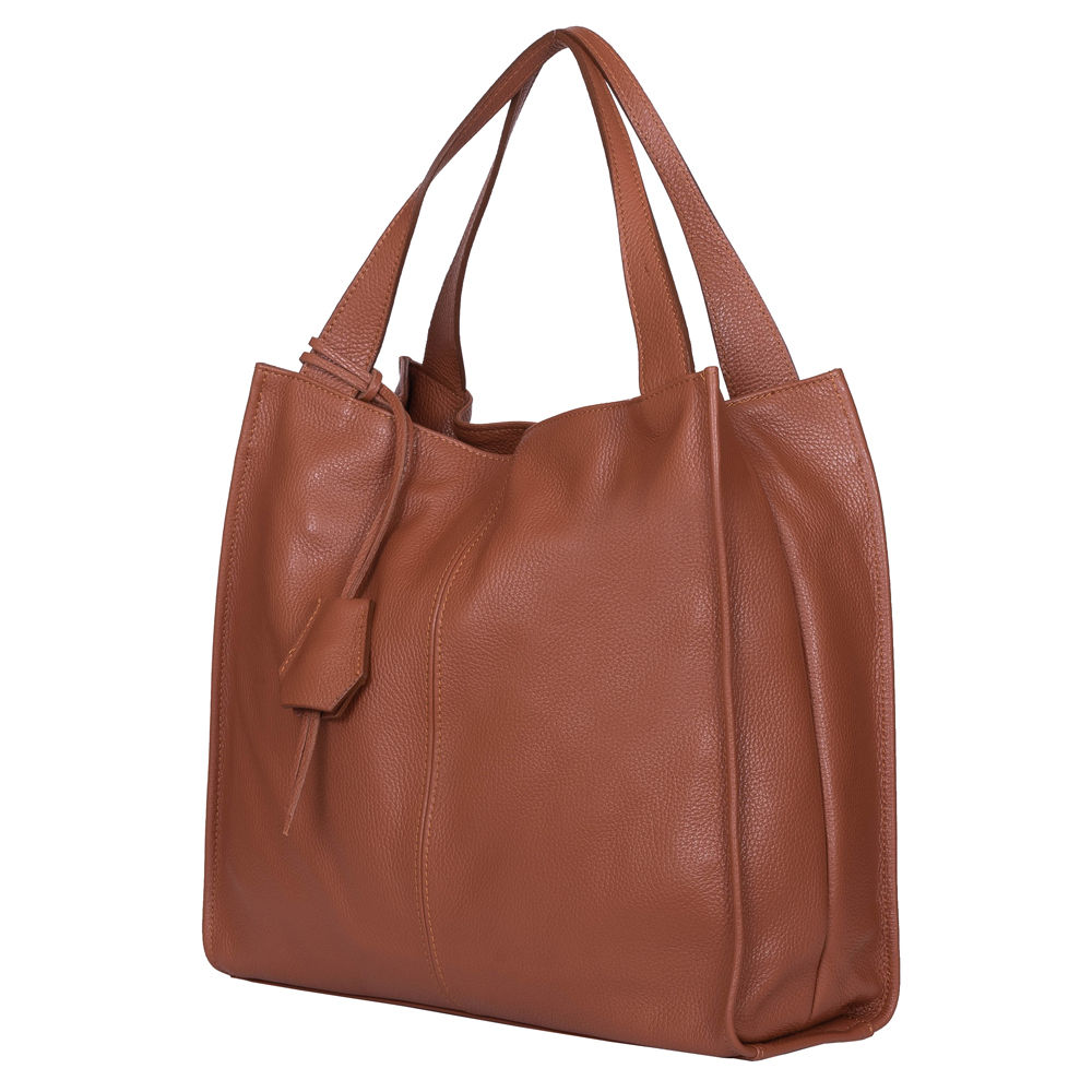 Geanta dama din piele naturala Naomi cognac