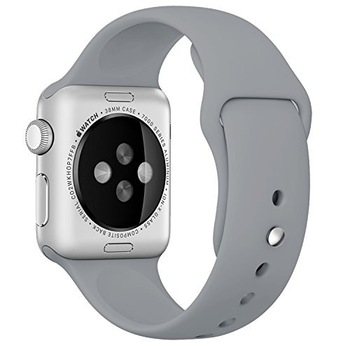 Curea iUni compatibila cu Apple Watch 1/2/3/4/5/6, 40mm, Silicon, Gray
