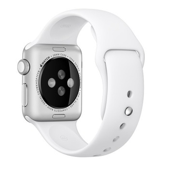 Curea iUni compatibila cu Apple Watch 1/2/3/4/5/6, 40mm, Silicon, White