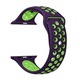 Curea iUni compatibila cu Apple Watch Ultra/SE/8/7/6/5/4/3/2/1, 40mm, Silicon Sport, Purple/Green