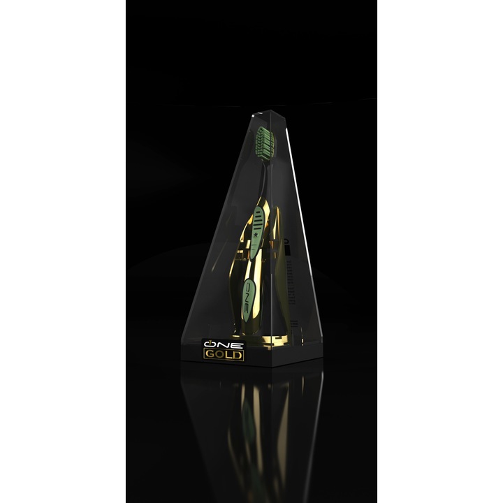 One Gold Limited Edition 24K Aranyozott Fogkefe,4 db zöld tartalék fej