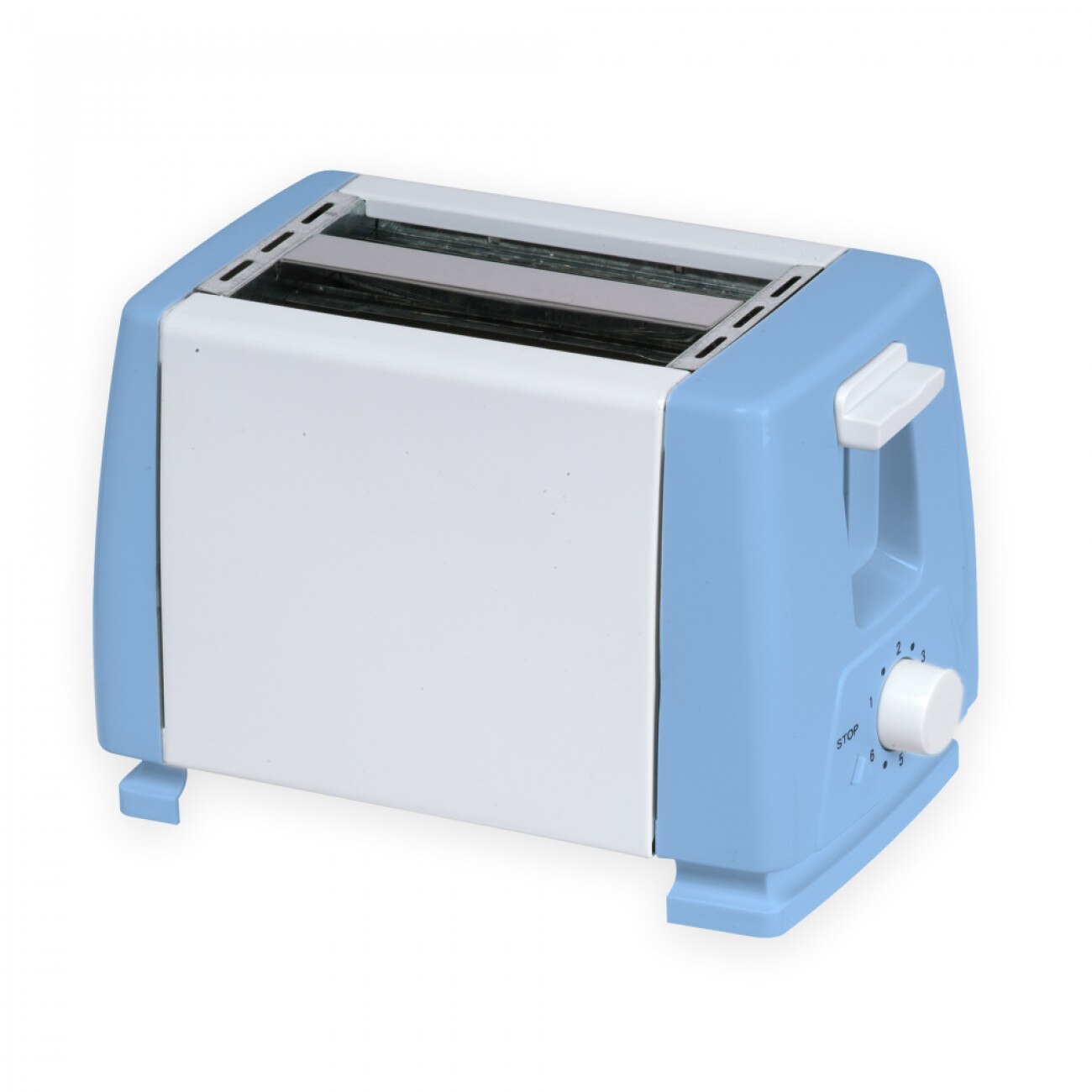 Prajitor de paine SAPIR , 750W, 2 felii, 6 trepte de prajire, Alb- Albastru