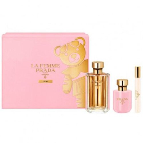 Set Prada, La Femme l'Eau, Femei: Apa de Toaleta, 100 ml + Lotiune de corp, 100 ml + Apa de Toaleta, 10 ml