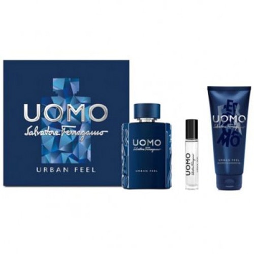 Set Salvatore Ferragamo, Uomo Urban Feel, Barbati: Apa de Toaleta, 100 ml + Apa de Toaleta, 10 ml + Gel de dus, 100 ml