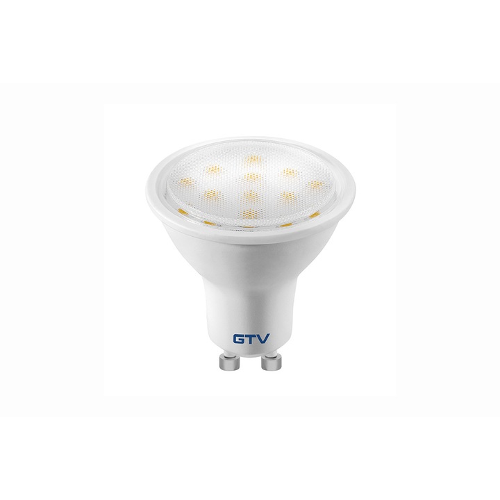 Led крушка GU10, 3W(23W), топла светлина, 3000K, 220 lm, GTV