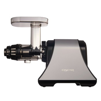 Storcator orizontal prin presare la rece Oscar DA1200, 200W, 75 RPM, recipient pulpa, 2 Site, Gri Silver Storcator orizontal prin presare la rece Oscar DA1200, 200W, 75 RPM, recipient pulpa, 2 Site, Gri Silver
