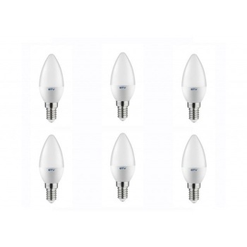 Set 6 becuri led E14, 8W(54W), lumina alba naturala, 4000K, 700 lm, A+, GTV Set 6 becuri led E14, 8W(54W), lumina alba naturala, 4000K, 700 lm, A+, GTV