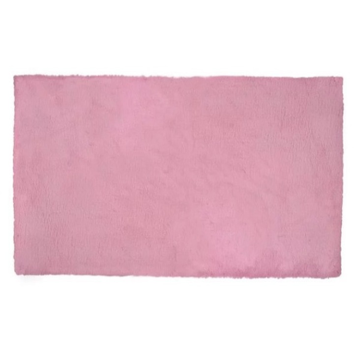 Kereszt dekorszőnyeg, műszőrme modell, rózsaszín, 120x74 cm