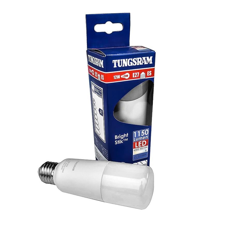 Bec LED Tungsram E27 forma stick, 12W, 15000 ore, lumina rece