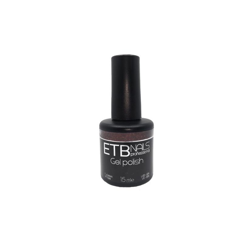 Gel de unghii permanent ETB Nails Gel Polish Shimmer Burgundy 15ml