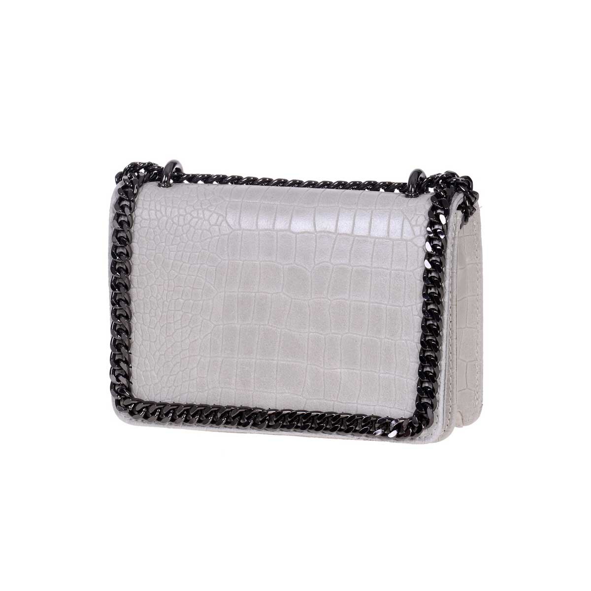 Geanta dama din Piele Naturala Gri Deschis - Izabela