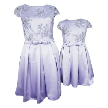 Rochite gala mama-fiica LILY, Lila mama S, fiica 122-128cm, 7-8ani Rochite gala mama-fiica LILY, Lila mama S, fiica 122-128cm, 7-8ani