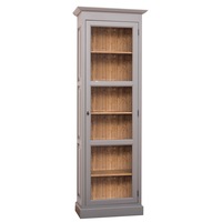 vitrina szel-mob cu usa sticla culoare gri albastru  natural 100 lemn masiv 220x75x40 cm imagen 34_0_
0