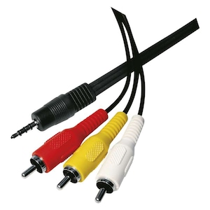 Cablu Jack 3.5mm 4 canale A/V/Masa la 3 x RCA, 1.5 Metri