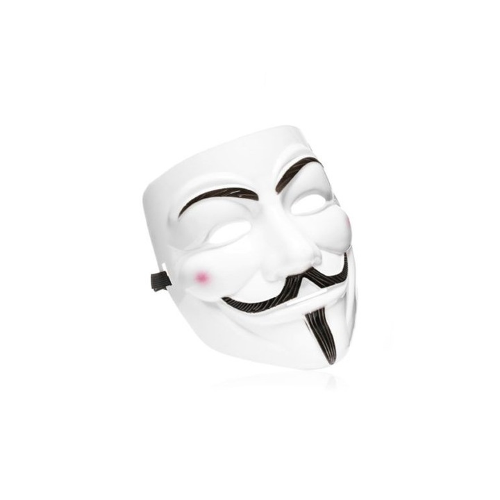 Masca halloween Anonymous, alba