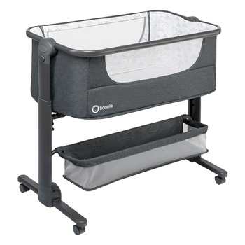 Patut co-sleeper, Lionelo, Timon Pliabil, 3 in 1 din Aluminiu, 90x50 cm, Gri Patut co-sleeper, Lionelo, Timon Pliabil, 3 in 1 din Aluminiu, 90x50 cm, Gri