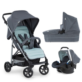 Carucior 3in1 Hauck Rapid 4 Plus Trioset Grey Mint, Gri-Verde Carucior 3in1 Hauck Rapid 4 Plus Trioset Grey Mint, Gri-Verde
