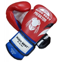 Manusi box Budo Best PREDATOR, Rosu/Albastru, Piele naturala, 10 Oz