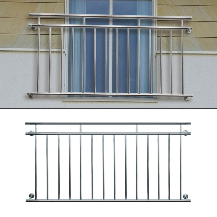 Balcon in stil frantuzesc, ECD Germany, 156 x 90 cm, Balustrada balcon / fereastra