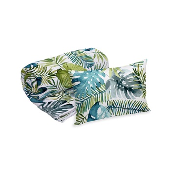 Set Alcam perna microfibra 50x70 cm si pilota matlasata 140x200 cm, Jungle Set Alcam perna microfibra 50x70 cm si pilota matlasata 140x200 cm, Jungle