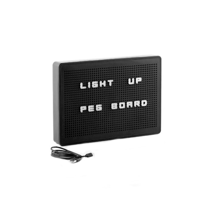 Planseta vintage cu litere luminate, 30 x 21 x 4 cm