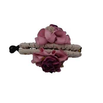 Agrafa cu model dantelat, forma florala cu margele,D&J Exclusive,roz Agrafa cu model dantelat, forma florala cu margele,D&J Exclusive,roz