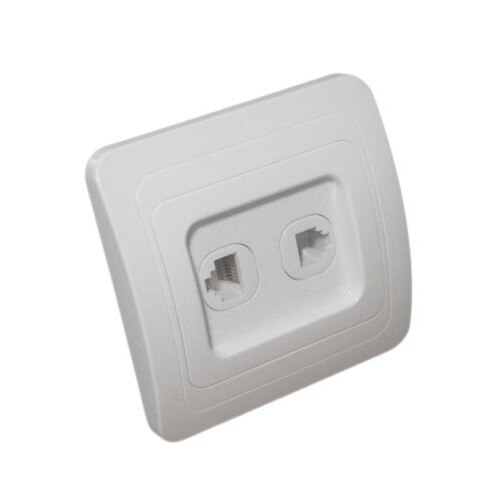 Priza Telefon cu UTP ODOSUN OD1007 Alb Monobloc IP20