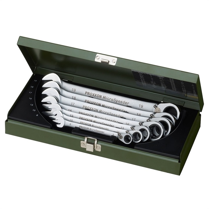 Trusa chei combinate cu clichet, Proxxon 23124