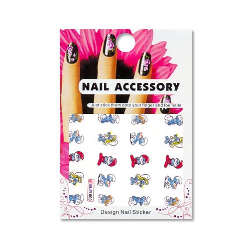 Tatuaj sticker cu efect acrilic pentru decor unghii BLE-1603, MoonbasaNails, Multicolor