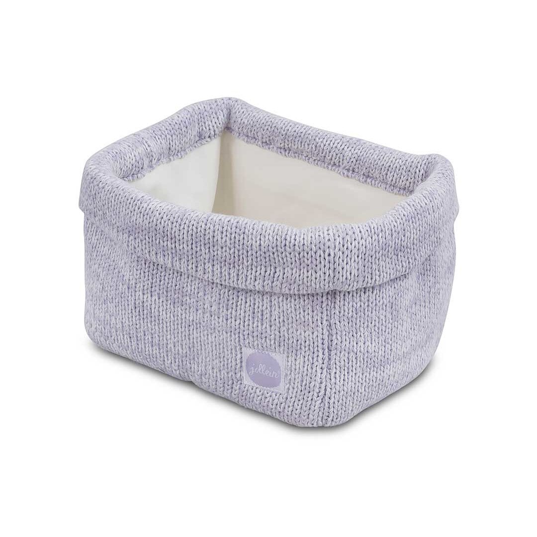 Cos depozitare mic, Jollein Melange, 14x18cm, tricot, lila