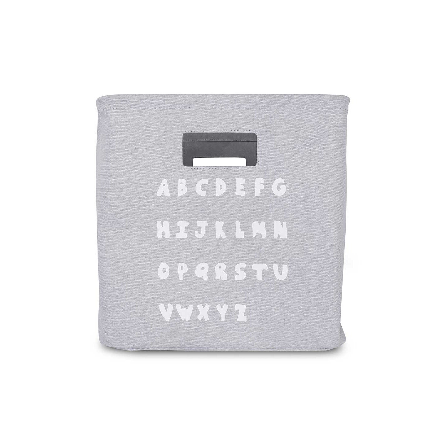 Cos depozitare mic, Jollein ABC, 14x18cm, bumbac, gri