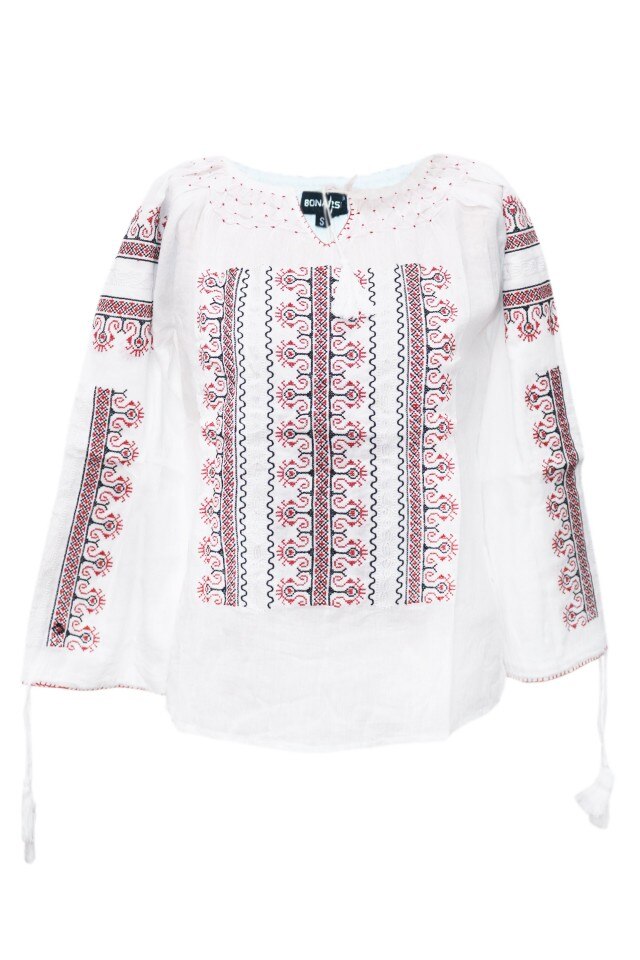 Bluza dama tip ie, brodata, traditionala, Alb, dae5222, M INTL