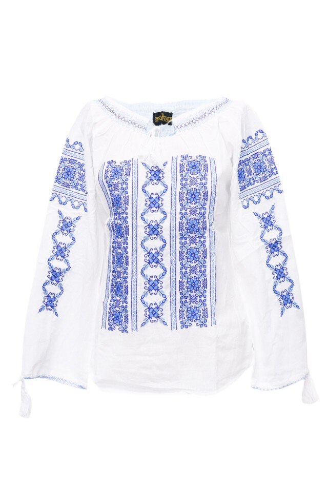 Bluza dama tip ie, brodata, traditionala, Alb, dae5148, M INTL