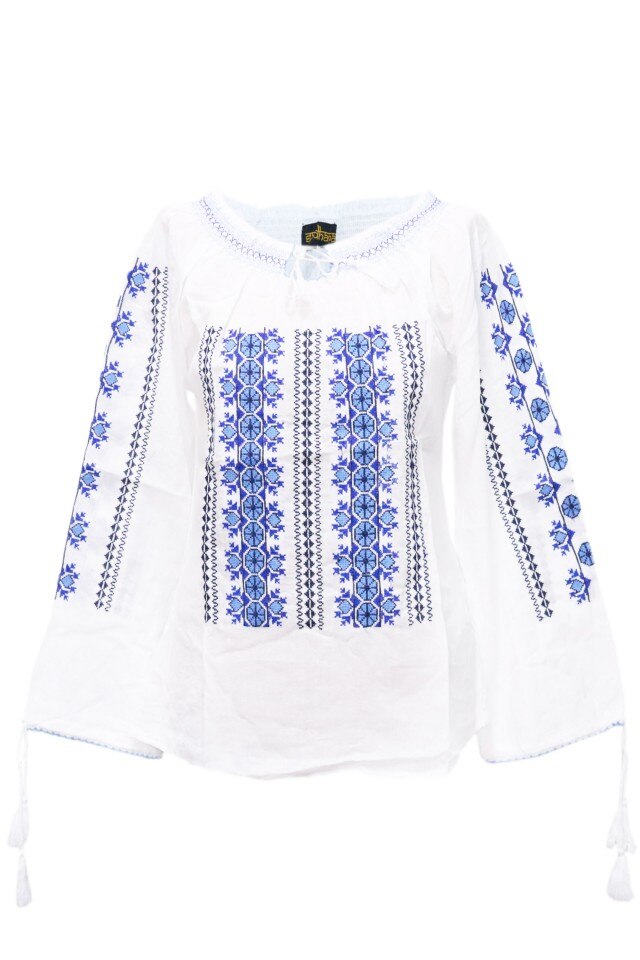 Bluza dama tip ie, brodata, traditionala, Alb, dae5152, XL INTL