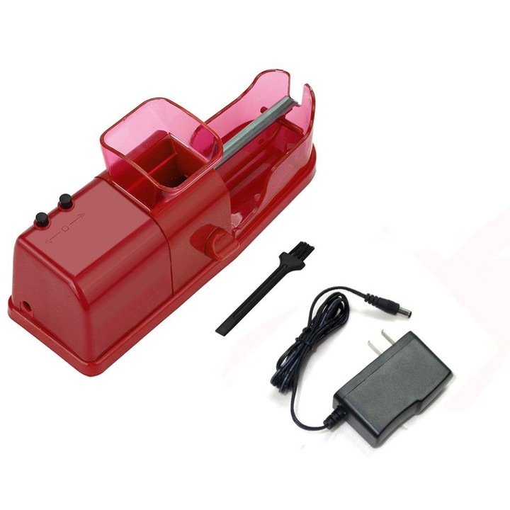 Aparat Electric Profesional De Facut Tigari Klausstech, Injector De Tutun, Design Ergonomic, Accesorii Incluse, Compact, Culoare Rosu