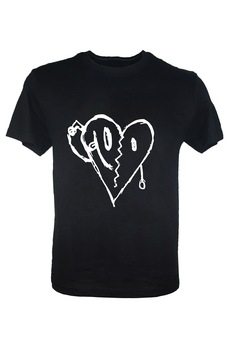 Tricou negru barbati Heart, Negru Tricou negru barbati Heart, Negru