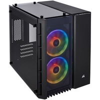 Carcasa Crystal Series 280X RGB, Tempered Glass, Mini Tower, fara sursa, Micro ATX, neagra