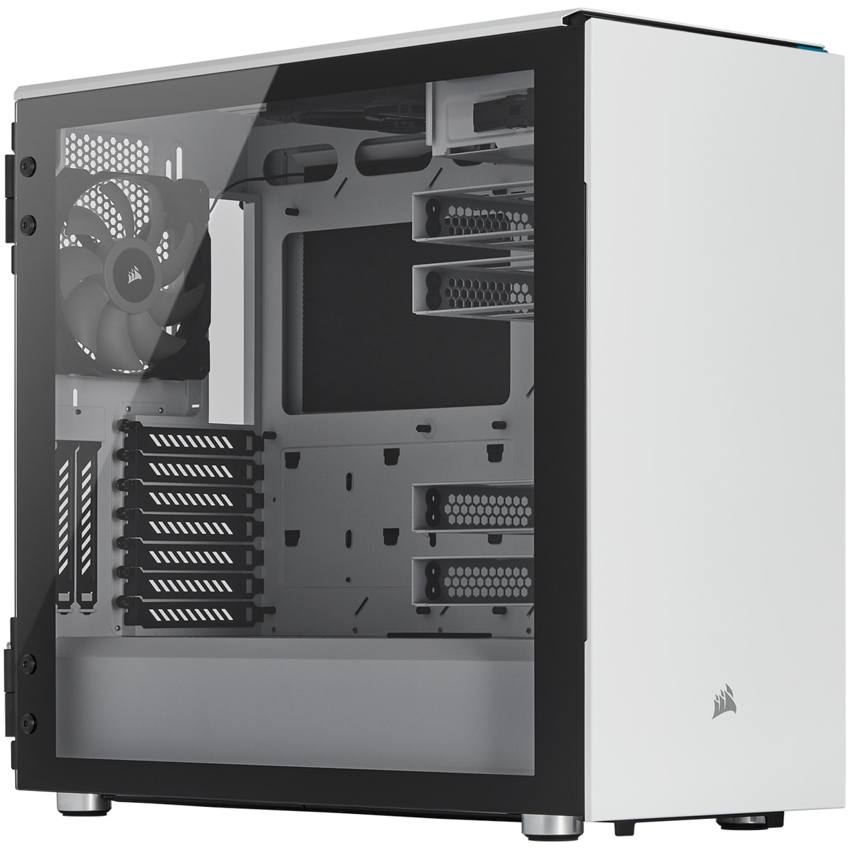 Carcasa Carbide Series 678C Low Noise, Tempered Glass, Middle Tower, fara sursa, ATX, alba