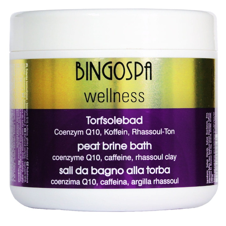 Namol cu grad ridicat de salinitate BingoSpa, Coenzima Q10, cofeina si argila marocana, 600g